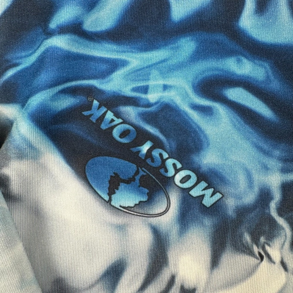 HUK Performance Fishing Shirt Mossy Oak Elements Hydro Camo Blue Mens Small S - Picture 6 of 12